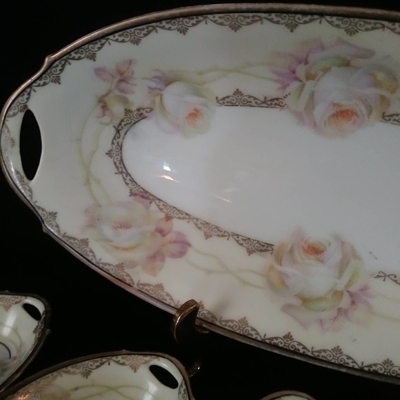 6 Pc Antique Bavarian Serving Set 1910 L.D.B.Co Prince Regent - Picture 10 of 16